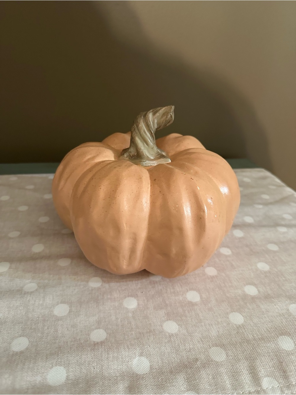 Pumpkin Decor - Light Orange with Tan Stem